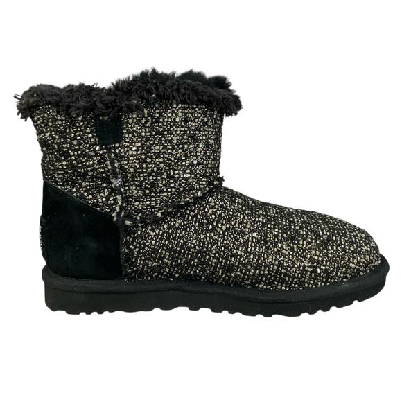 UGG Women's Bailey Button Black Pearl Button Pull On Winter Boots Size US 6 - Picture 4 of 10